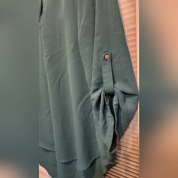Teal Women's Blouse - Picture 4 of 6